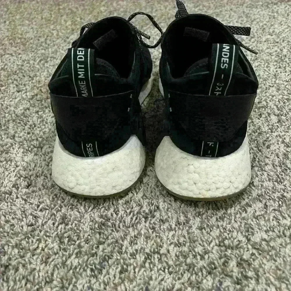 Adidas NMD C2 Men's Size 10 Shoes Black White Nubuck Trainer Sneakers preowned - Picture 8 of 8